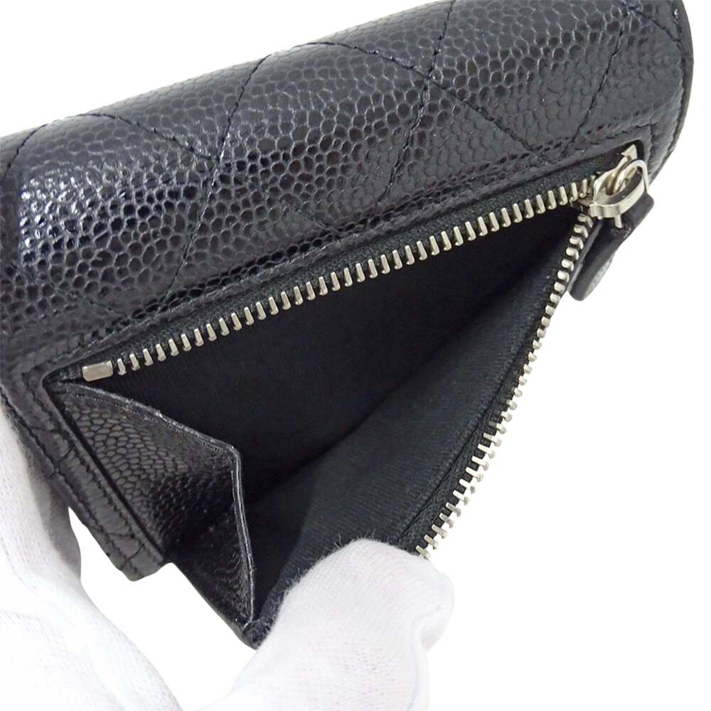 CHANEL Authentic Black Caviar Leather Wallet - Picture 8 of 15